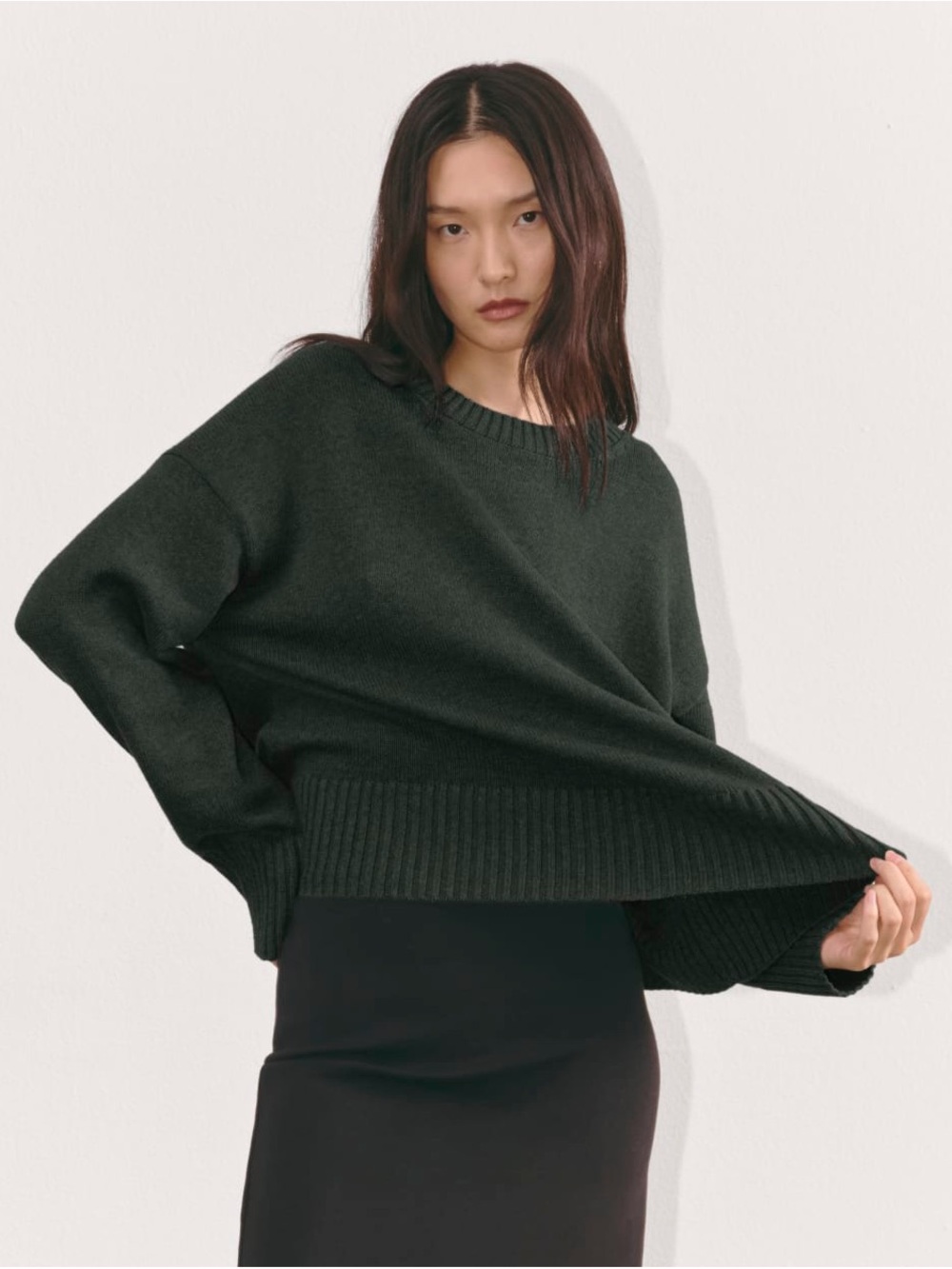 Everlane green THE BOXY SWEATER IN EVERYDAY COTTON